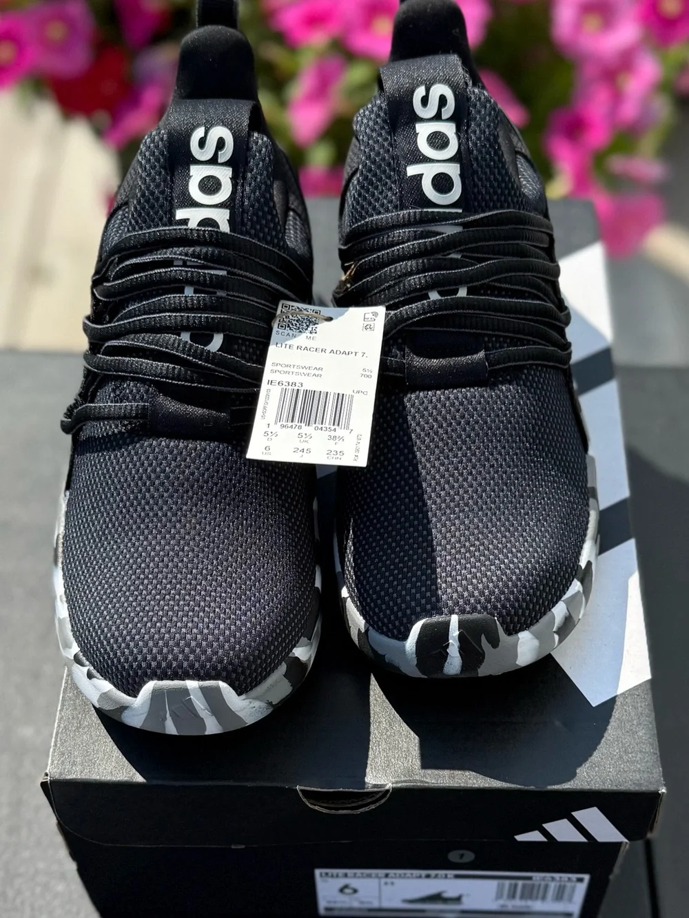New ADIDAS Lite Racer Adapt 7.0 Unisex Size 6 Sneakers